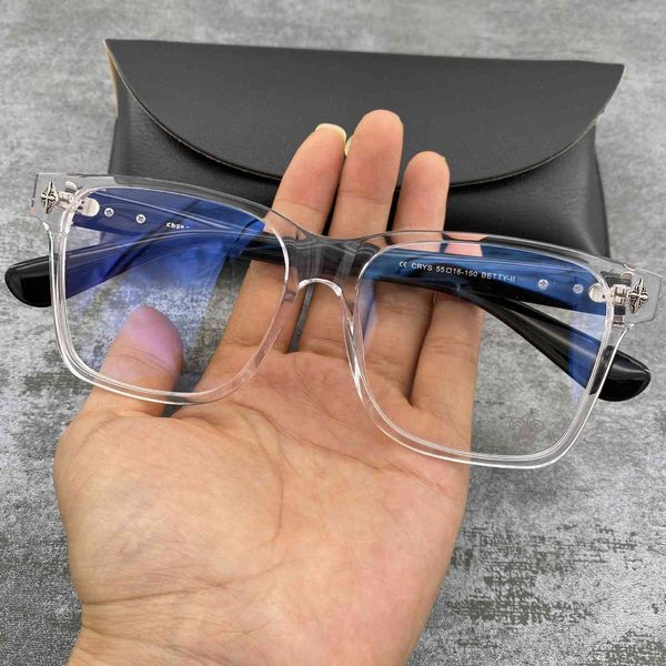 crosin plate large black frame plain glasses for men and women, White;black
crosin plate large black frame plain glasses for men and women, White;black