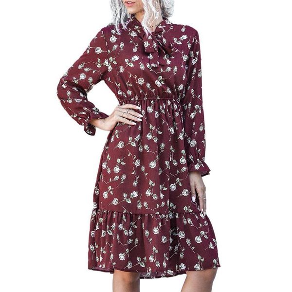 casual dresses boho style floral print pleated dress women's long sleeves bandage bow o-neck loose ladies for seaside vestidos, Black;gray
casual dresses boho style floral print pleated dress women's long sleeves bandage bow o-neck loose ladies for seaside vestidos, Black;gray