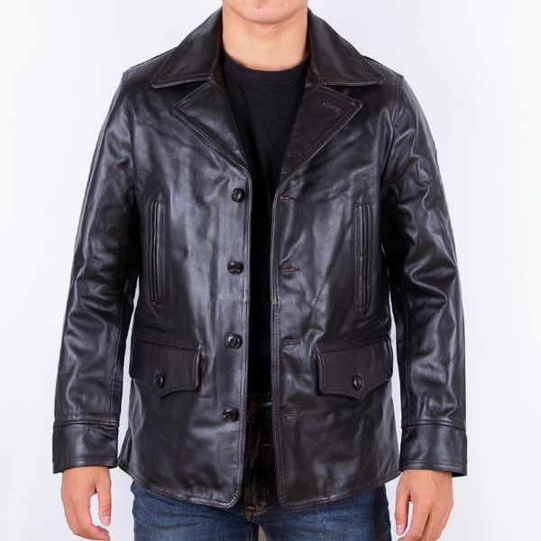 men's leather & faux 2022 horse skin clothes large spring and autumn leisure long style, Black
men's leather & faux 2022 horse skin clothes large spring and autumn leisure long style, Black