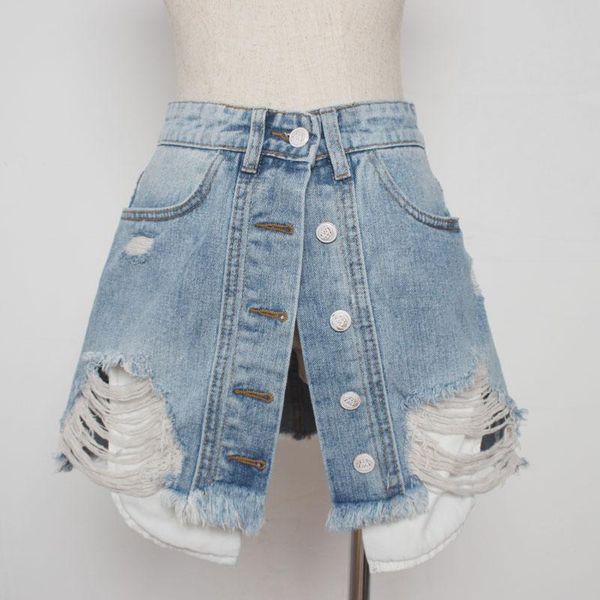 skirts hole ripped denim skirt high waist irregular a-line mini women 2021 summer single button pockets blue jeans, Black
skirts hole ripped denim skirt high waist irregular a-line mini women 2021 summer single button pockets blue jeans, Black