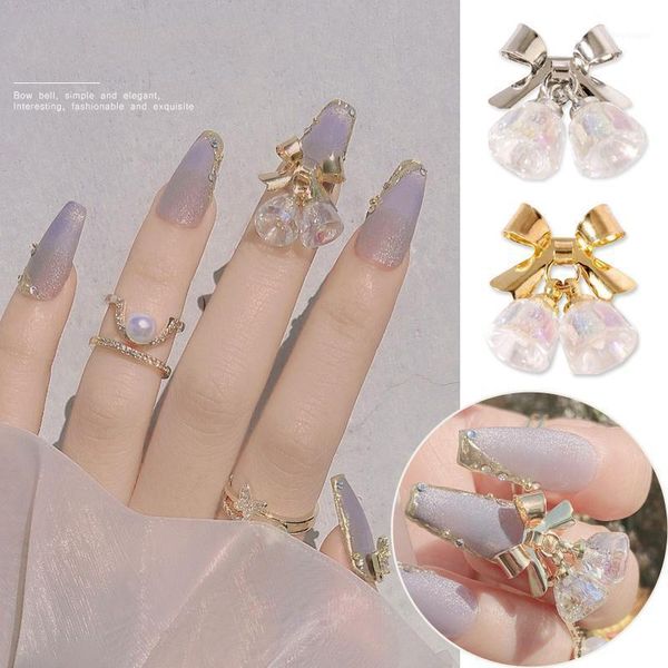 5pcs gold silver alloy bow crystal small bell 3d semi transparent shiny pendant jewelry ornaments manicure nail art decorations1, Silver;gold
5pcs gold silver alloy bow crystal small bell 3d semi transparent shiny pendant jewelry ornaments manicure nail art decorations1, Silver;gold
