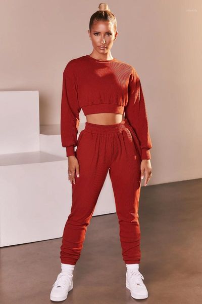 pcs women casual style outfits, adults solid color long sleeve round neck crop + trousers with slant pocket 2021 women's tracksuits, Gray
pcs women casual style outfits, adults solid color long sleeve round neck crop + trousers with slant pocket 2021 women's tracksuits, Gray