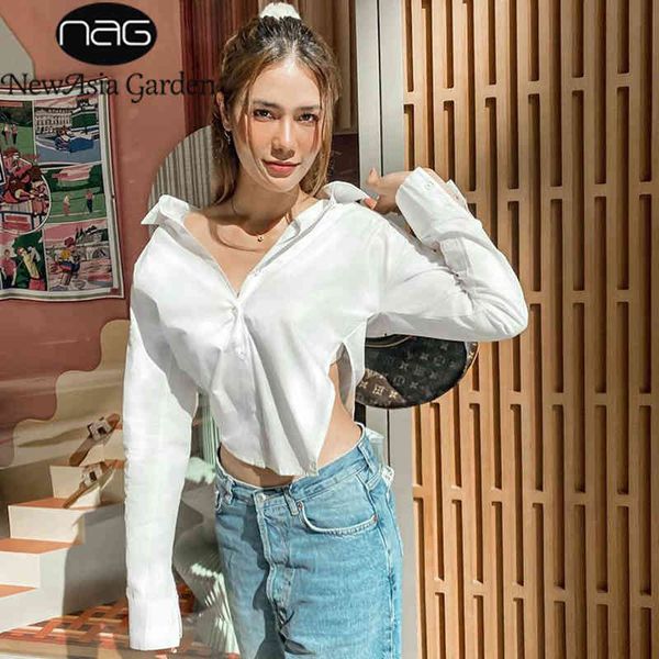 newasia autumn women white shirts elegant long sleeve side split high waist blouses fashion lady girls party casual 210413
newasia autumn women white shirts elegant long sleeve side split high waist blouses fashion lady girls party casual 210413