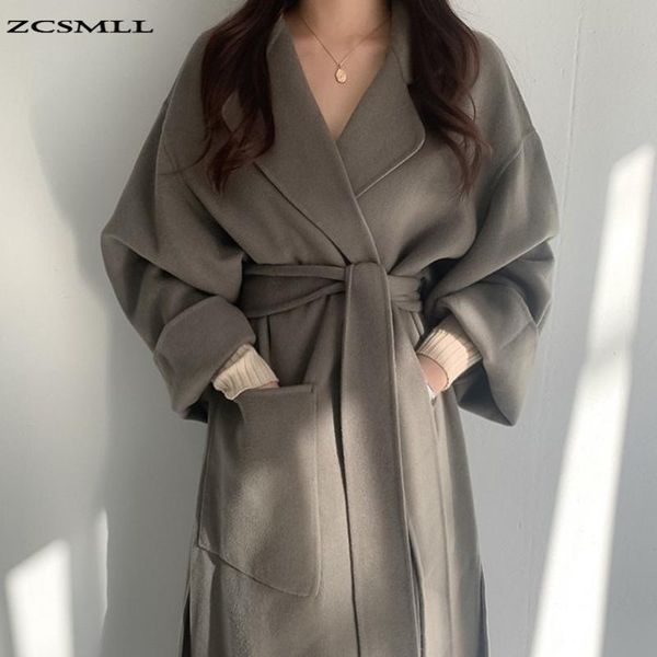 women's wool & blends zcsnmll korean windbreaker chic autumn winter suit collar loose pocket trench lace up waist double faced woolen o, Black
women's wool & blends zcsnmll korean windbreaker chic autumn winter suit collar loose pocket trench lace up waist double faced woolen o, Black