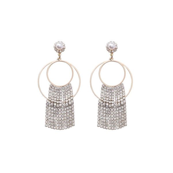 korean fahsion rhinestone tassels long earrings for women arc round circle ball dangle pendientes ear accessories & chandelier, Silver
korean fahsion rhinestone tassels long earrings for women arc round circle ball dangle pendientes ear accessories & chandelier, Silver
