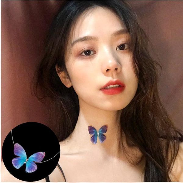 chokers luxury diamond inlaid transparent fishline butterfly choker necklace women's romantic vacation invisible gifts, Golden;silver
chokers luxury diamond inlaid transparent fishline butterfly choker necklace women's romantic vacation invisible gifts, Golden;silver