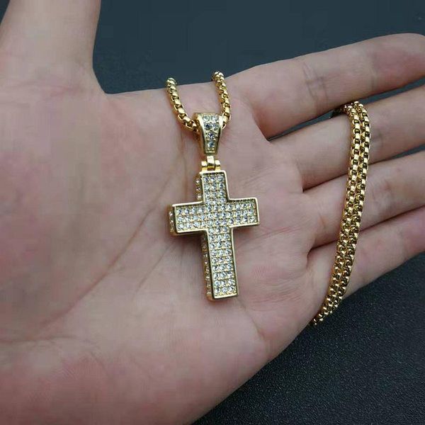 pendant necklaces hip hop rock bling iced out gold color titanium stainless steel cross pendants necklace for men women rapper jewelry, Silver
pendant necklaces hip hop rock bling iced out gold color titanium stainless steel cross pendants necklace for men women rapper jewelry, Silver