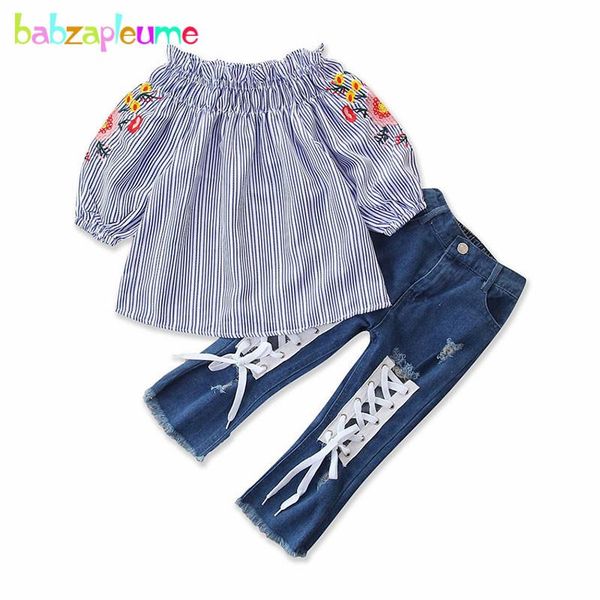 spring baby girls boutique outfits fashion long sleeve stripe embroidery flower t-shirt+jeans for children clothing sets bc1757, White
spring baby girls boutique outfits fashion long sleeve stripe embroidery flower t-shirt+jeans for children clothing sets bc1757, White