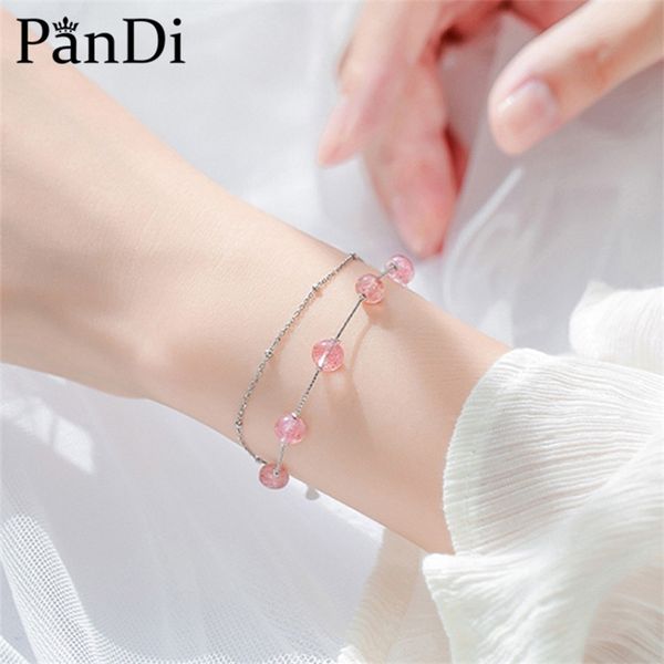 strawberry crystal bracelet women's 925 double korean fashion personality transfer pearl powder crystal friend, Black
strawberry crystal bracelet women's 925 double korean fashion personality transfer pearl powder crystal friend, Black