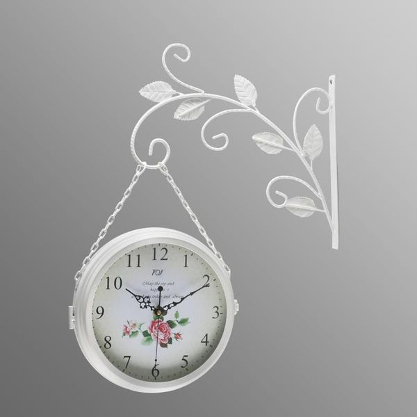 wall clocks iron art simple pastoral double-sided watches living room clock passage quartz mute b50
wall clocks iron art simple pastoral double-sided watches living room clock passage quartz mute b50