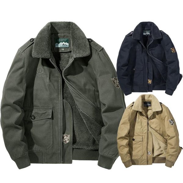 men's jackets 2021 autumn winter fleece warm mens 100% cotton sports outerwear fitted thick lapel male tooling jacket casual coat m-5xl, Black;brown
men's jackets 2021 autumn winter fleece warm mens 100% cotton sports outerwear fitted thick lapel male tooling jacket casual coat m-5xl, Black;brown