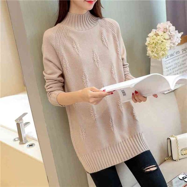women's sweaters fall half winter long turtleneck women's knitted sweater 6 colours loose jumper korean ladies mock neck knit pull, White;black
women's sweaters fall half winter long turtleneck women's knitted sweater 6 colours loose jumper korean ladies mock neck knit pull, White;black