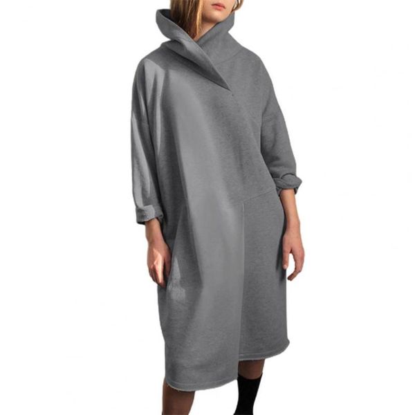 casual dresses women sweatshirt dress female turtleneck solid color simple autumn winter loose long sleeve hooded streetwear, Black;gray
casual dresses women sweatshirt dress female turtleneck solid color simple autumn winter loose long sleeve hooded streetwear, Black;gray