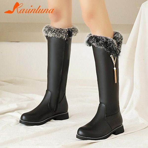 boots karin winter female 2021 warm fur metallic round toe chunky heels zip plush women mid calf shoes1, Black
boots karin winter female 2021 warm fur metallic round toe chunky heels zip plush women mid calf shoes1, Black