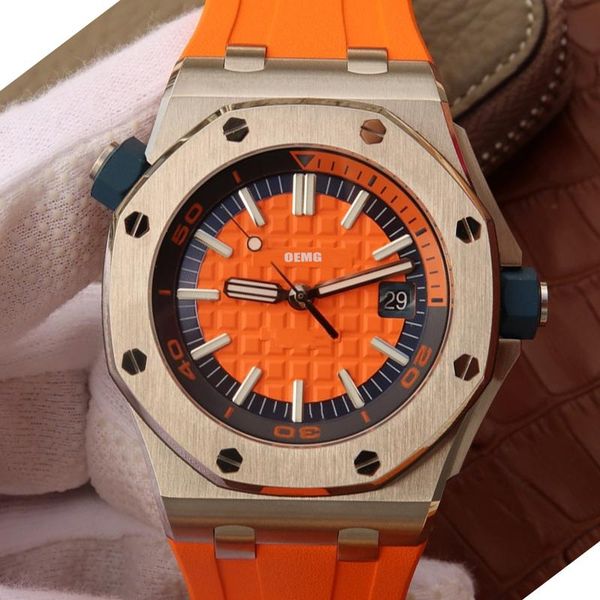 wristwatches men's watch automatic mechanical for men oemg 15710st. orange rubber strap 42mm diameter luxury 1:1, Slivery;brown
wristwatches men's watch automatic mechanical for men oemg 15710st. orange rubber strap 42mm diameter luxury 1:1, Slivery;brown
