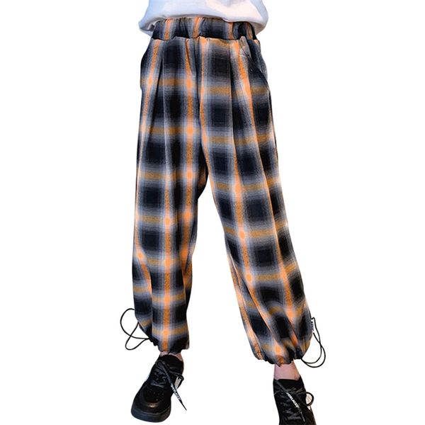 pants for girls plaid pattern cargo pants spring autumn children's sweatpants casual style kids clothes 210527, Blue
pants for girls plaid pattern cargo pants spring autumn children's sweatpants casual style kids clothes 210527, Blue