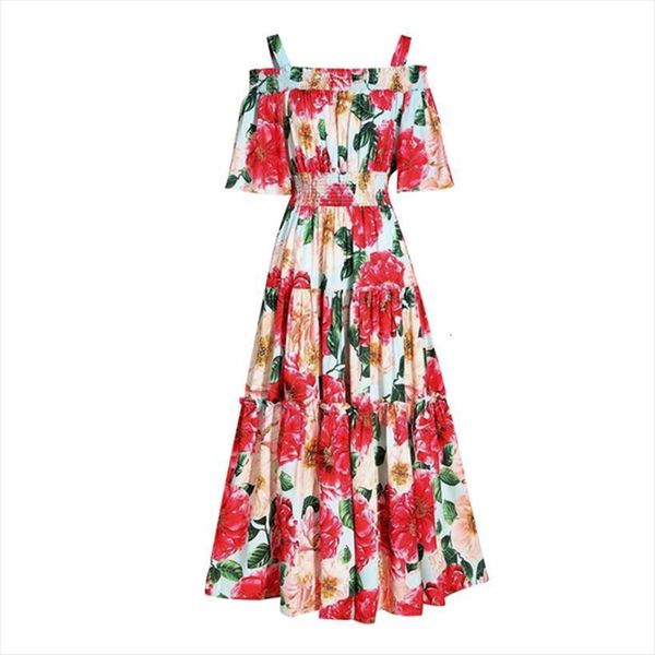 spring summer women dresses off shoulder strap runway sweet sunflowers print vacation long, Black;gray
spring summer women dresses off shoulder strap runway sweet sunflowers print vacation long, Black;gray