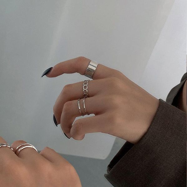wedding rings trendy hip-hop gold silver color open three-piece set hollow out resizable geometric metal ring finger accessories, Slivery;golden
wedding rings trendy hip-hop gold silver color open three-piece set hollow out resizable geometric metal ring finger accessories, Slivery;golden