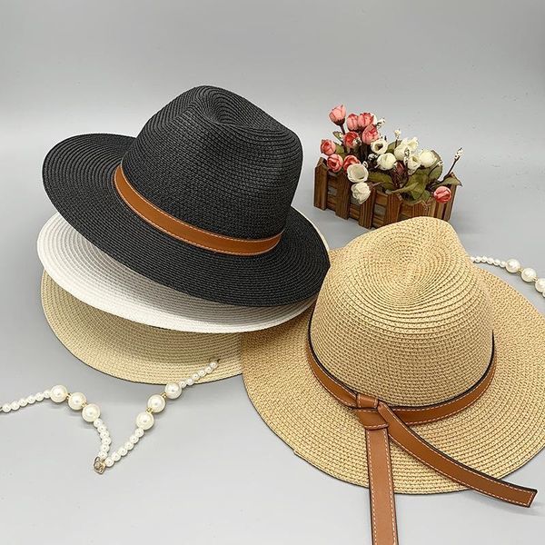 wide brim hats summer sun hat black and white vacation straw fisherman belt accessories triangle horse, Blue;gray
wide brim hats summer sun hat black and white vacation straw fisherman belt accessories triangle horse, Blue;gray
