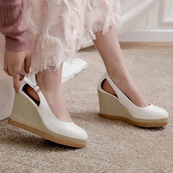 women's sandals summer fashion wedge roman women thick bottom shoes woman pointed toe espadrille femme, Black
women's sandals summer fashion wedge roman women thick bottom shoes woman pointed toe espadrille femme, Black