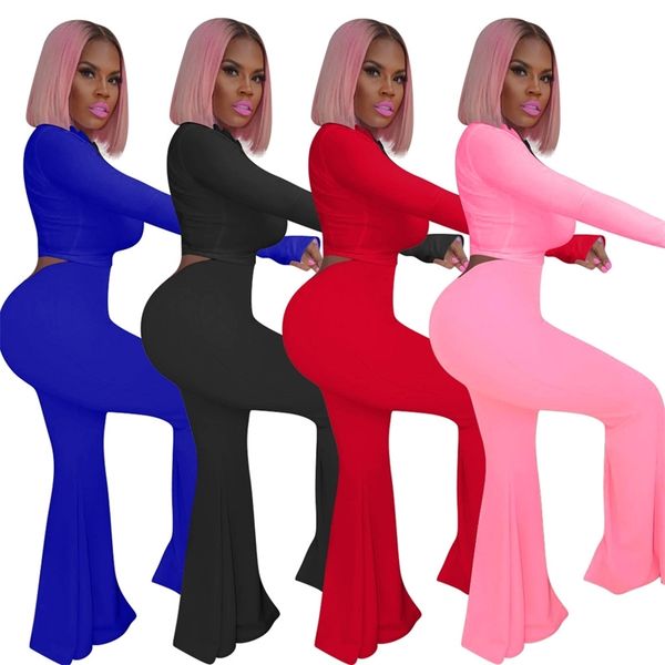 sportwear tracksuits women solid v-neck zipper full sleeve short coats high waist bodycon bell-bottomed pants two piece sets, Gray
sportwear tracksuits women solid v-neck zipper full sleeve short coats high waist bodycon bell-bottomed pants two piece sets, Gray