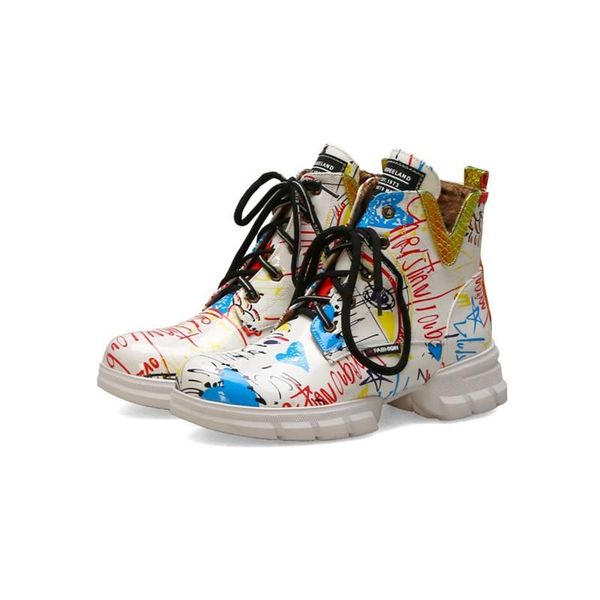boots shoes for women graffiti thick with spaper pattern personality short students large size ankle, Black
boots shoes for women graffiti thick with spaper pattern personality short students large size ankle, Black