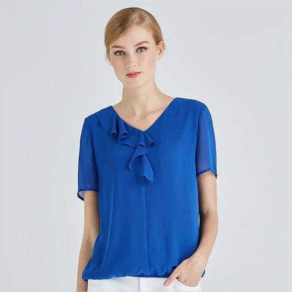 women's blouses & shirts 2021 short sleeves chiffon shirt women office formal elegant ladies' ruffles blusas plus size, White
women's blouses & shirts 2021 short sleeves chiffon shirt women office formal elegant ladies' ruffles blusas plus size, White
