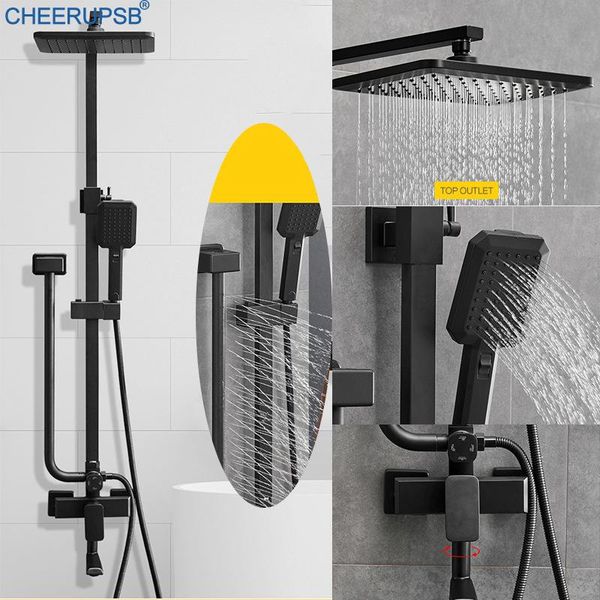 chuveiro do banheiro bathroom black shower system set rainfall ducha wall mounted round square head rainshower rain sets
chuveiro do banheiro bathroom black shower system set rainfall ducha wall mounted round square head rainshower rain sets