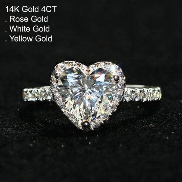 cluster rings 14k white gold 4 moissanite diamond ring women heart luxury 1 laps wedding party engagement anniversary ct d color, Golden;silver
cluster rings 14k white gold 4 moissanite diamond ring women heart luxury 1 laps wedding party engagement anniversary ct d color, Golden;silver