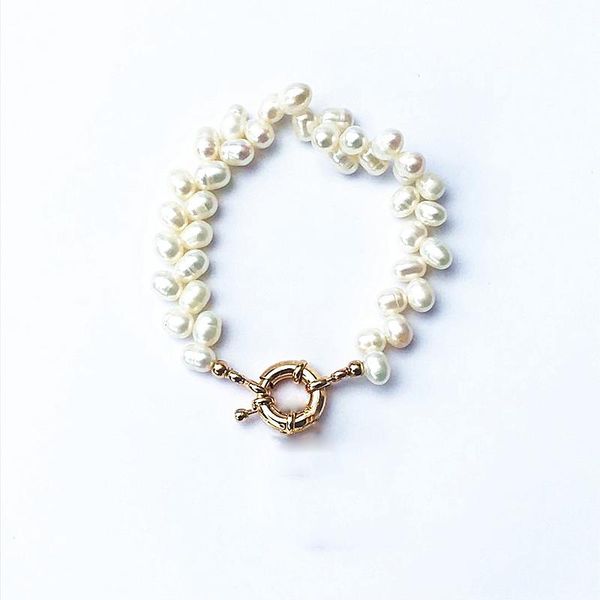 charm bracelets 2021 delicate real freshwater pearl bracelet handmade fashion good quality luxury bangle for women gifts jewelry, Golden;silver
charm bracelets 2021 delicate real freshwater pearl bracelet handmade fashion good quality luxury bangle for women gifts jewelry, Golden;silver