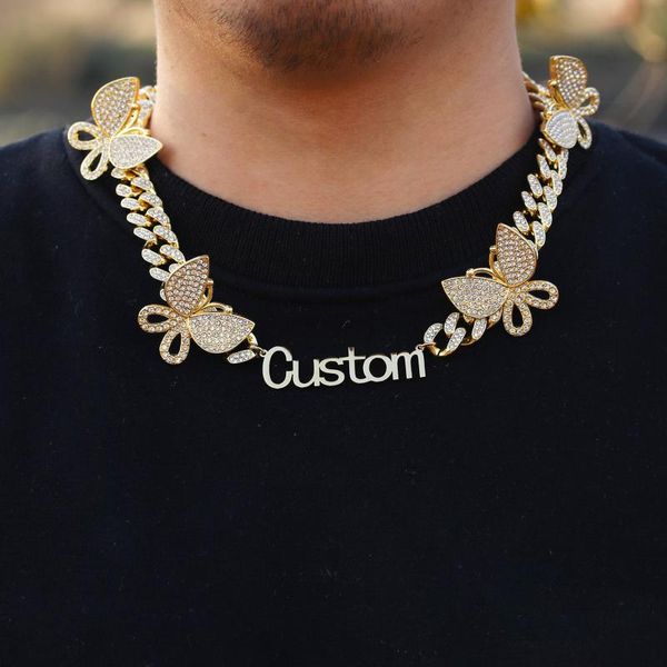 pendant necklaces personalized name butterflies necklace hiphop custom letters inlaid rhinestones gold cuban chain jewelry gifts, Silver
pendant necklaces personalized name butterflies necklace hiphop custom letters inlaid rhinestones gold cuban chain jewelry gifts, Silver