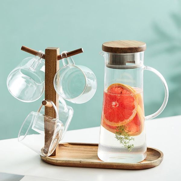 mugs nordic cold water bottle household glass juice cool cup set tie pot with wooden
mugs nordic cold water bottle household glass juice cool cup set tie pot with wooden