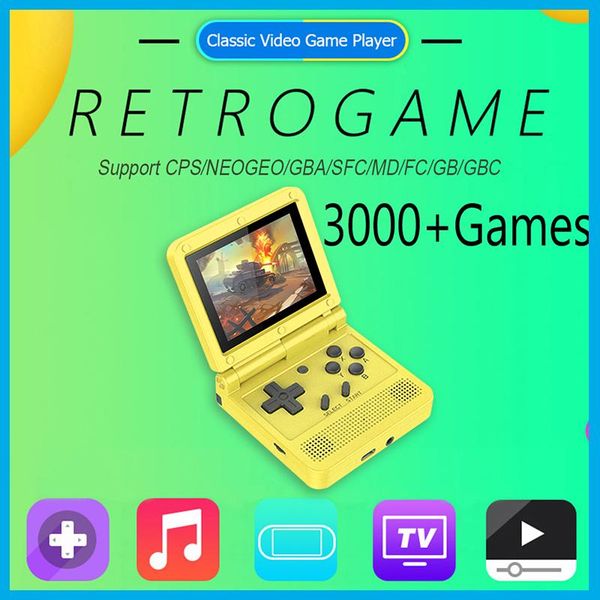 mini handheld console flip open source 64-bit classic retro arcade game video player portable players
mini handheld console flip open source 64-bit classic retro arcade game video player portable players
