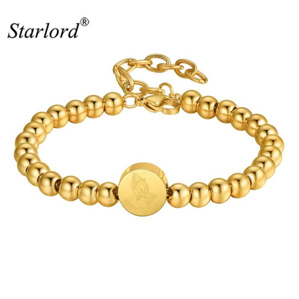 charm bracelets starlord 6mm 316l stainless steel praying hands rosary bead religious bracelet vintage men/women jewelry psh4762, Golden;silver
charm bracelets starlord 6mm 316l stainless steel praying hands rosary bead religious bracelet vintage men/women jewelry psh4762, Golden;silver