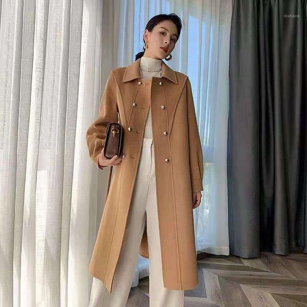 women's wool & blends 100% coat for women autumn jacket arrival double-sided cashmere alpaca winter long woolen, Black
women's wool & blends 100% coat for women autumn jacket arrival double-sided cashmere alpaca winter long woolen, Black