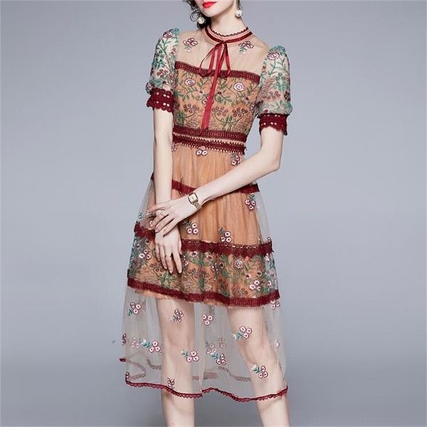 summer elegant short sleeve floral printed women lace dress bow a-line female sweet princess vintage ruffles vestido 210603, Black;gray
summer elegant short sleeve floral printed women lace dress bow a-line female sweet princess vintage ruffles vestido 210603, Black;gray