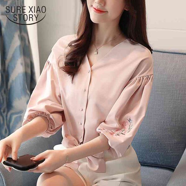 womens and blouses solid chiffon blouse shirt fashion spring half sleeve embroidery flower blouse women shirts 2622 50 210528, White
womens and blouses solid chiffon blouse shirt fashion spring half sleeve embroidery flower blouse women shirts 2622 50 210528, White