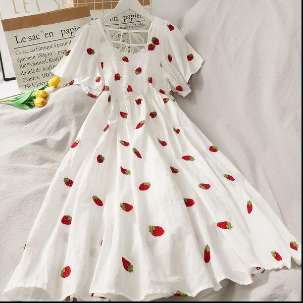 cherry dress womens dresses strawberry kawaii puff sleeve women vintage white square neck beach korean clothes, Black;gray
cherry dress womens dresses strawberry kawaii puff sleeve women vintage white square neck beach korean clothes, Black;gray