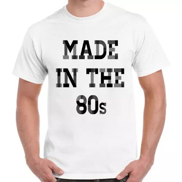 made in the 80s present hipster men women birthday gift t shirt 2574, White;black
made in the 80s present hipster men women birthday gift t shirt 2574, White;black