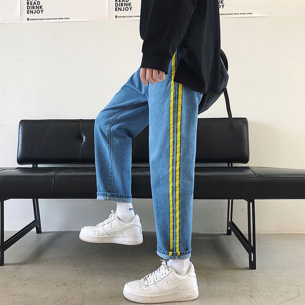 men's jeans send belt summer stripe printing baggy homme classic men casual pants biker denim trousers plus size s-2xl1 ia0n, Blue
men's jeans send belt summer stripe printing baggy homme classic men casual pants biker denim trousers plus size s-2xl1 ia0n, Blue
