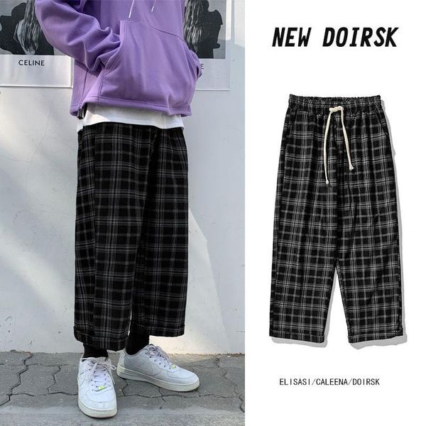 autumn winter thickened corduroy pants men's fashion casual retro plaid men streetwear hip-hop straight wide-leg, Black
autumn winter thickened corduroy pants men's fashion casual retro plaid men streetwear hip-hop straight wide-leg, Black