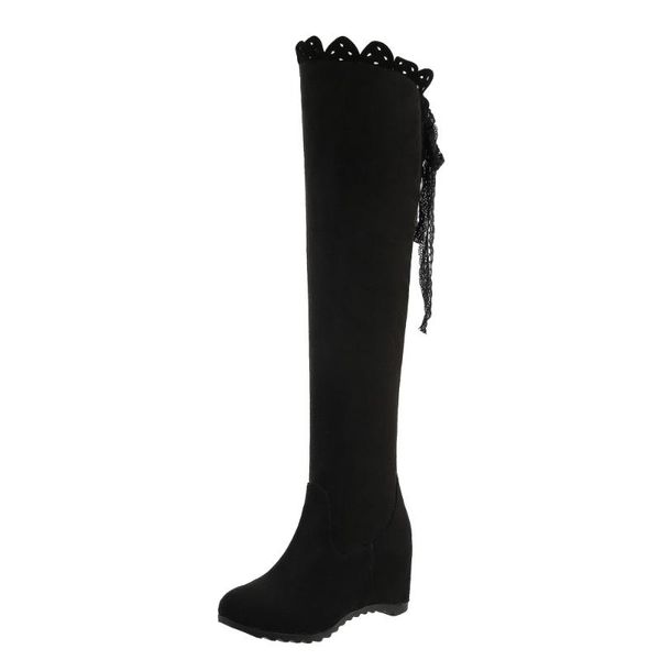 boots lace lace-up flock over-the-knee flat-heeled thick-soled short plush stretch wave wedge heel round toe, Black
boots lace lace-up flock over-the-knee flat-heeled thick-soled short plush stretch wave wedge heel round toe, Black
