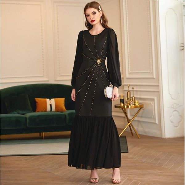 casual dresses summer women elegant glitter black gold sequins lantern sleeve fit and flare sheath bodycon maxi dress with ruffles down gown, Black;gray
casual dresses summer women elegant glitter black gold sequins lantern sleeve fit and flare sheath bodycon maxi dress with ruffles down gown, Black;gray