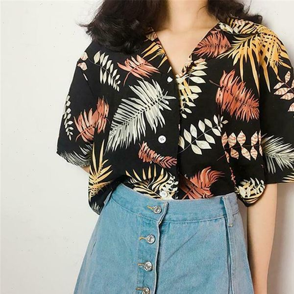 summer hawaiian casual loose womens shirt floral print short sleeve beach mujer blusa, White
summer hawaiian casual loose womens shirt floral print short sleeve beach mujer blusa, White