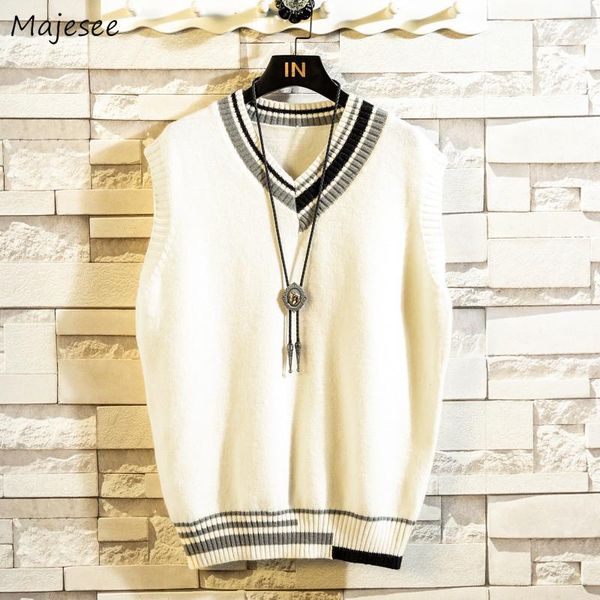 men's vests patchwork sweater men knitted comfort fashion loose daily leisure autumn outwear males jumpers teenagers all-match, Black;white
men's vests patchwork sweater men knitted comfort fashion loose daily leisure autumn outwear males jumpers teenagers all-match, Black;white