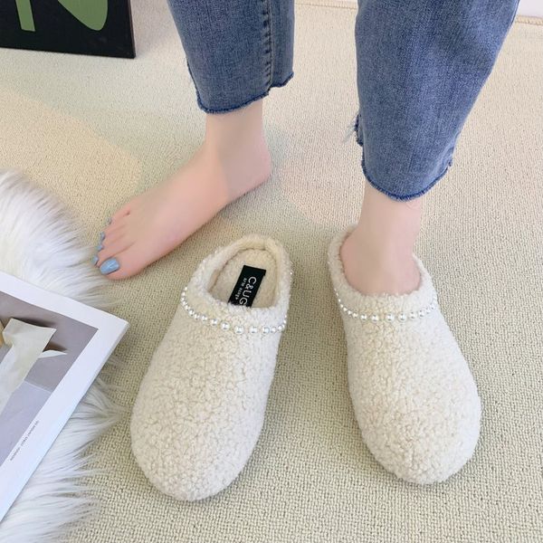 net red slippers household autumn and winter anti-skid beaded home thick bottom indoor plush warm plush waterproof cotton female, Black
net red slippers household autumn and winter anti-skid beaded home thick bottom indoor plush warm plush waterproof cotton female, Black