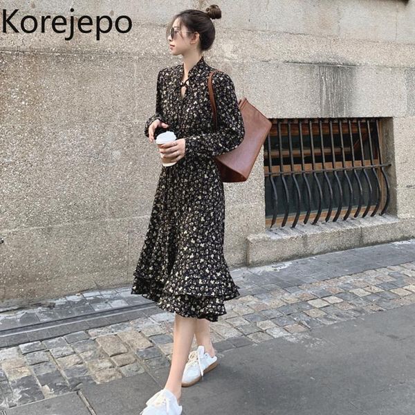 casual dresses korejepo women dress 2021 early autumn korean chic retro gentle temperament black floral long sleeve waist female, Black;gray
casual dresses korejepo women dress 2021 early autumn korean chic retro gentle temperament black floral long sleeve waist female, Black;gray