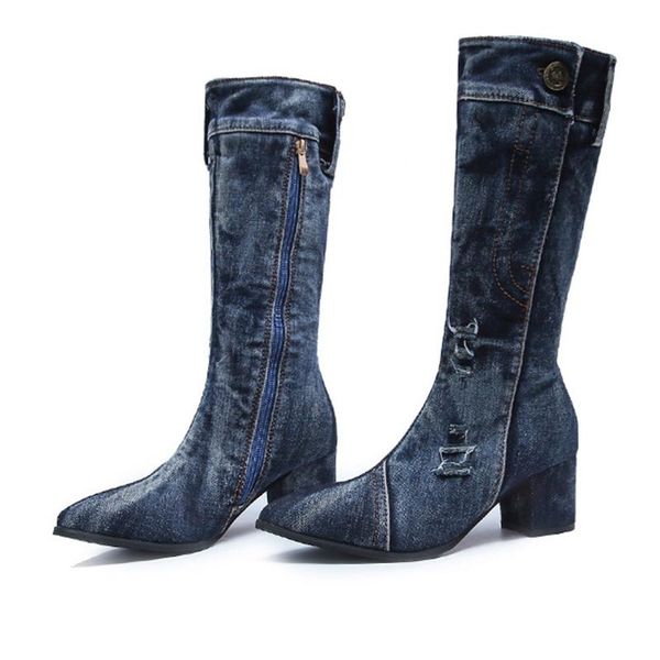 boots 2021 woman shoes mid calf women zipper cloth ladies sewing distressed button female footwear arrival fashion, Black
boots 2021 woman shoes mid calf women zipper cloth ladies sewing distressed button female footwear arrival fashion, Black
