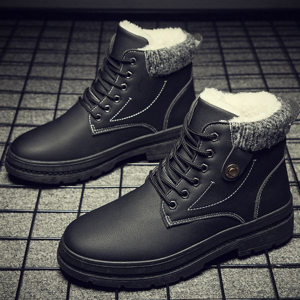 winter men boots new men casual high to help ankle boots cotton shoes shoes men waterproof non-slip warm outdoor snow boots, Black
winter men boots new men casual high to help ankle boots cotton shoes shoes men waterproof non-slip warm outdoor snow boots, Black
