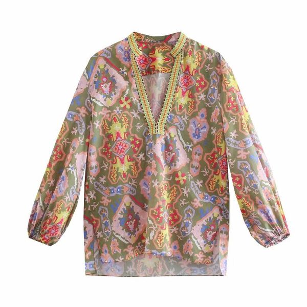 women's blouses & shirts vintage floral print bohemian long sleeve women shirt casual summer fashion chic blouse v-neck elegant, White
women's blouses & shirts vintage floral print bohemian long sleeve women shirt casual summer fashion chic blouse v-neck elegant, White